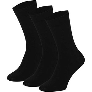 Apollo - Katoenen heren sokken - Zwart - Maat 40/46 - Herensokken maat 43 46 - Sokken heren - Heren sokken zwart - Sokken