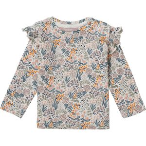 Noppies Girls tee Virginia long sleeve allover print Meisjes T-shirt - Fawn - Maat 74