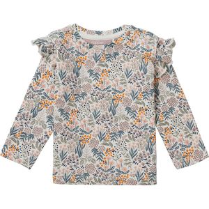Noppies Girls tee Virginia long sleeve allover print Meisjes T-shirt - Fawn - Maat 56