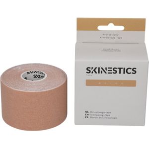 Triple pack Skinestics Kinesiologie tape – Sport tape – Fysio tape – Kleur Beige – nu 20% langer, 600 cm lang x 5 cm breed, 170% rekbaar gelijk aan menselijke huid, standaard voorzien van extra sterke lijm, katoen, voor hele lichaam, medical taping
