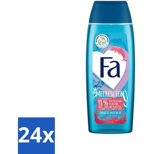 Fa - Douchegel - Zeeliefde Energie - Verfrissend & Verkwikkend - Verzorgend - 250 ml - Voordeelverpakking - 24 stuks