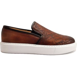 Ferro Shoes Heren Sneakers - Camel - Echt leder - Patina - Maat 45