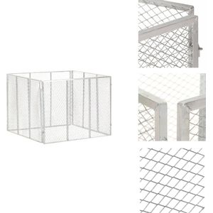 vidaXL Compostbak - Compostbakken - Composteerbak - Composteerbakken - Compostbak 100x100x77 cm gegalvaniseerd staal