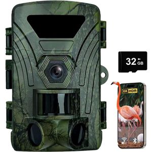 CLGP® Wildcamera met Nachtzicht - Buitencamera voor Buiten - Waterdicht - Wifi - 4K - Groen