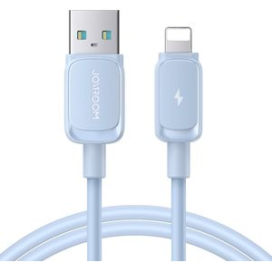 Joyroom 1.2m USB A naar Lightning oplaadkabel - Blauw