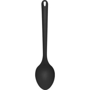 Kunststof lepel/opscheplepel zwart 32 cm keukengerei- Kookbenodigdheden - Kookgerei - Zwarte opscheplepels van plastic