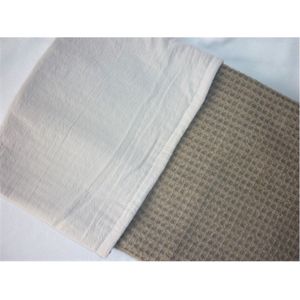 Oogappel Strand Gebreide Wafel en Katoen Wiegdeken75x100 cm -Bruin