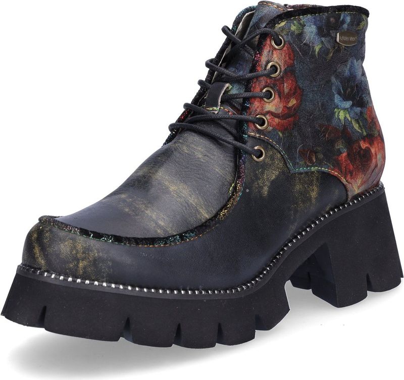 Laura Vita - Veterlaarsjes - Donkerblauw - Veterboots