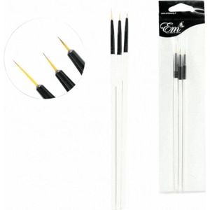 Nagel art kwast voor decoratie  2 sets van 3 elk | Nail Art - Nail Brush