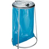 Stapelbare afvalzakhouder 110 liter staal met deksel - Hoogte 95 cm