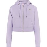 Mymo - Bijgesneden Hoodie met Rits - Violet - Dames
