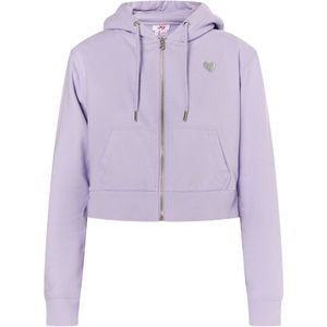 Mymo - Bijgesneden Hoodie met Rits - Violet - Dames