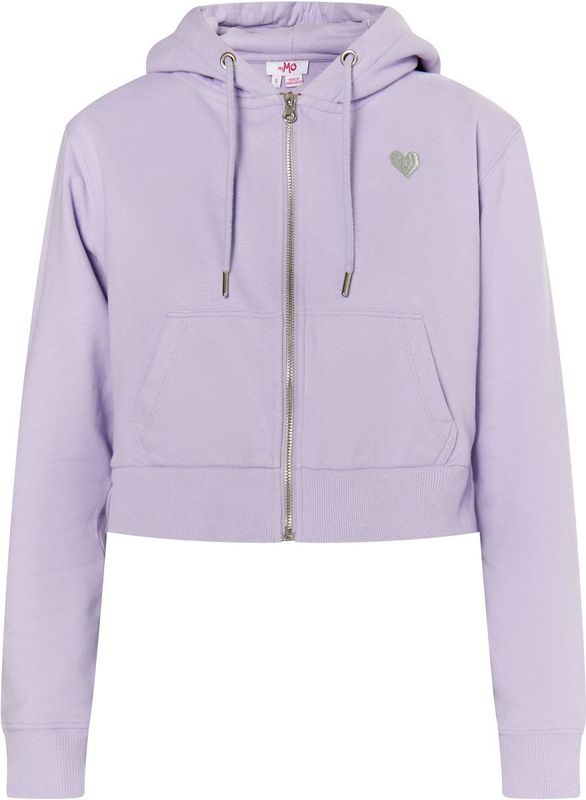 Mymo - Bijgesneden Hoodie met Rits - Violet - Dames