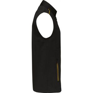 Bodywarmer Heren XXL WK. Designed To Work Mouwloos Black / Yellow 65% Polyester, 35% Katoen