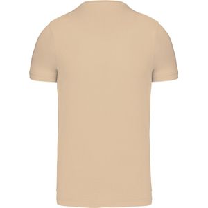 Zandkleurig T-shirt met V-hals merk Kariban maat 4XL