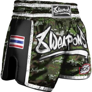 8 WEAPONS Muay Thai Shorts Super Mesh Camo maat S