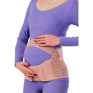 Buikband zwangerschap - Zwangerschapsband - Verstelbaar Buikband - Buikband voor Zwangere Vrouwen - Maat M - Beige - Bekkenband voor Ondersteuning tegen Rugklachten - Zwangerschapscadeau