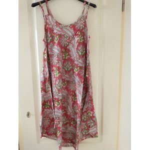 Lange dames jurk Ariane paisleymotief rood wit groen zwart grijs roze bruin strandjurk maat 36-44