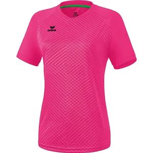 Erima Madrid Shirt Korte Mouw Dames - Pink Glo | Maat: 38