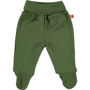 Baby broekje met voet biologisch katoen olijfgroen - maat 46
