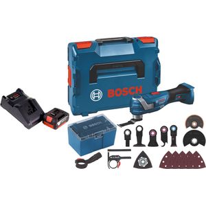 Bosch GOP 18V-34 Profi-snoerloze Multi-Cutter 18 V Starlock Plus + 1x accu 3.0 Ah + lader + 17 accessoires + L-Boxx