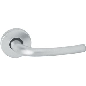 Domino® Deurklink AUREA-R M4 - Satijn Chroom - Deurkruk, Deurbeslag, Deurklinken voor Binnen - Deurbeslag van aluminium - Deurklink voor kamerdeur, kantoordeur, kelderdeur en binnendeur