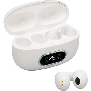 Taalvertaler-oordopjes 144 Talen Vertaler Draadloos Bluetooth-apparaat voor Spraakvertaling met Lange Batterijduur Oortelefoon voor Zakenreizen (Wit)
