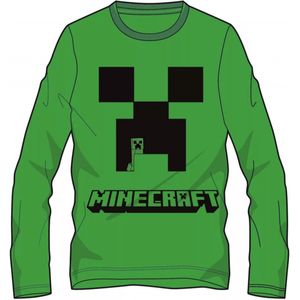Minecraft T-shirt Lange Mouw - Maat 116 - 6 Jaar