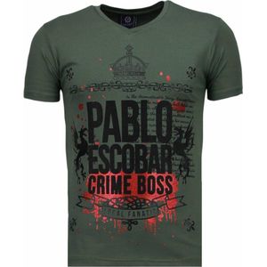 Pablo Escobar Boss - Rhinestone T-shirt - Groen