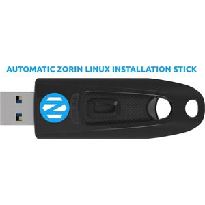 Zorin OS Automatische installatie stick voor het wissen en vervangen van windows 10/11