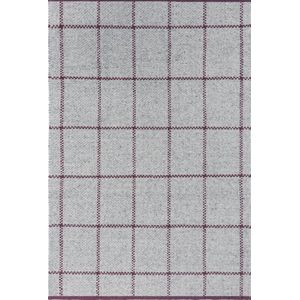 Brink & Campman Craft Matter Check Ash Stone Red 049100 vloerkleed - maat 200 x 280 cm