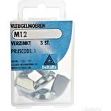 Deltafix - Vleugelmoer - M12 - Verzinkt - 3 Stuks