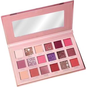 Oogschaduwpalet met 18 Kleuren - Sterk Gepigmenteerd - Professionele Reisverpakking