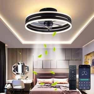 Stille Plafondventilator met Verlichting - App & Afstandsbediening - Dimbare Plafondlamp - Lamp met 6 Snelheden - 50W - Timerfunctie