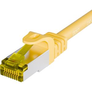Qost - CAT7 10G internetkabel - SFTP PIMF - 10 Gbps / 500 MHz - 100% koper - RJ45 Connectoren - Patchkabel / Netwerkkabel - 20 Meter - Geel