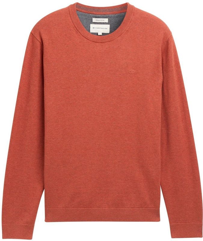 Tom Tailor - Regular Fit - Gebreide Pullover - Mêlee - Zuiver Katoen