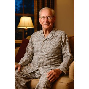 Heren pyjama - klassieke heren pyjama's met doorknoop - katoen - blauw-grijs-groen - maat XL - winter pyjama- winterpyjama heren - knoopsluiting