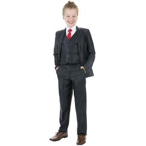 Luxe kinderkostuum donkerblauw glimmend-182/188