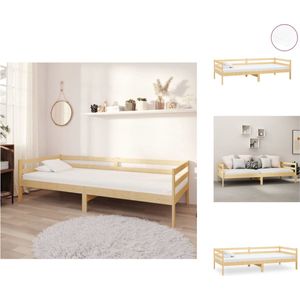 vidaXL Houten Slaapbank - Massief grenenhout - 204 x 98 x 57 cm - Inclusief matras - Wit - Bed