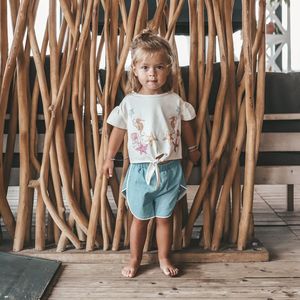 Chambray shorts licht blauw 92