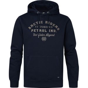 Petrol Industries - Heren Artwork Hoodie Wyatt - Blauw - Maat M
