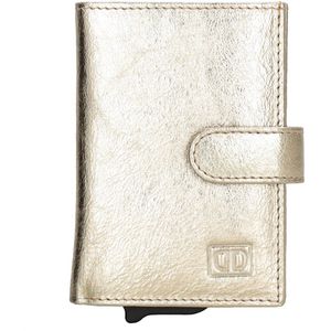 Double D Jaipur Leren Creditcardhouder / Portemonnee - Goud