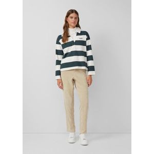 Capri Broeken - Enkellange Corduroy Broek - Taps Toelopende Pijpen - Mid-Rise Elastische Tailleband