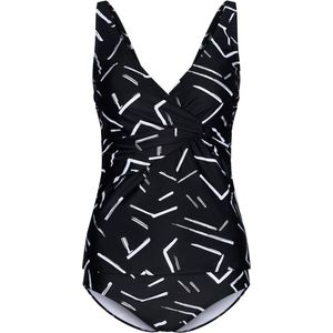 Dames Tankini Pastunette - White Stripes - Zwart - Maat 38