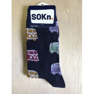 SOKn. trendy sokken ""VW BUS / VAN / RETRO"" 40-46  (Ook leuk om kado te geven !)