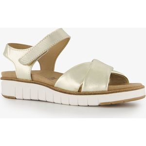 Hush Puppies leren dames sandalen metallic goud - Maat 41 - Uitneembare zool