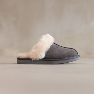 Schapenvacht slippers Lumi - Lamsvacht instap pantoffels - Grijs - Maat 40