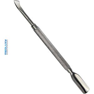 MEDLUXY® - Bokkepootje & Nagelriemmesje - RVS - totale lengte 14 cm [cuticle pusher & cleaner, nagelriemduwer en nagelriemverwijderaar]
