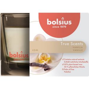 6 stuks Bolsius geurglas vanille - vanilla geurkaarsen 63/90 (24 uur) True Scents