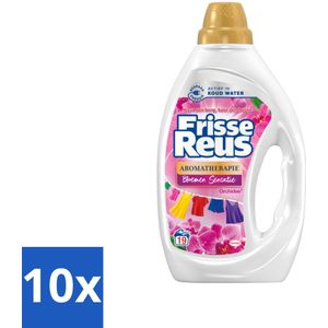 10 x Frisse Reus - Vloeibaar Wasmiddel - Orchidee - Gekleurde Was - 19 Wasbeurten - Vloeibaar Wasmiddel - Gekleurde Was - Orchidee Geur - Frisse Was - Kleurbehoud